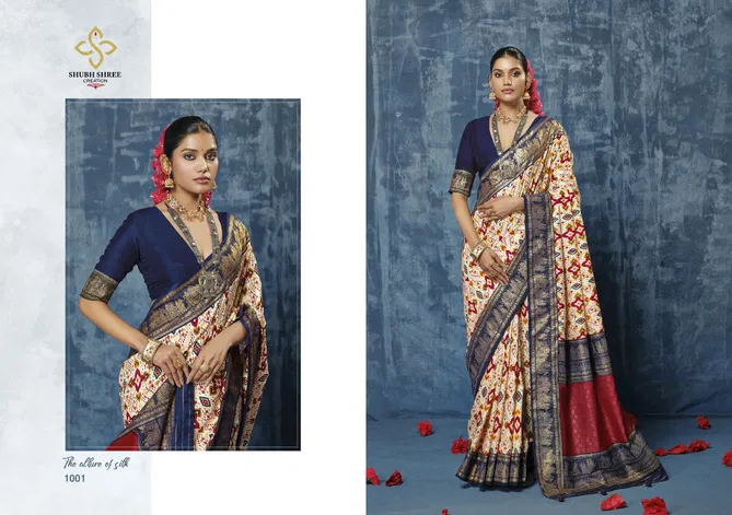 Pongal By Shubh Shree Tusser Silk Designer Sarees Wholesalers In Delhi